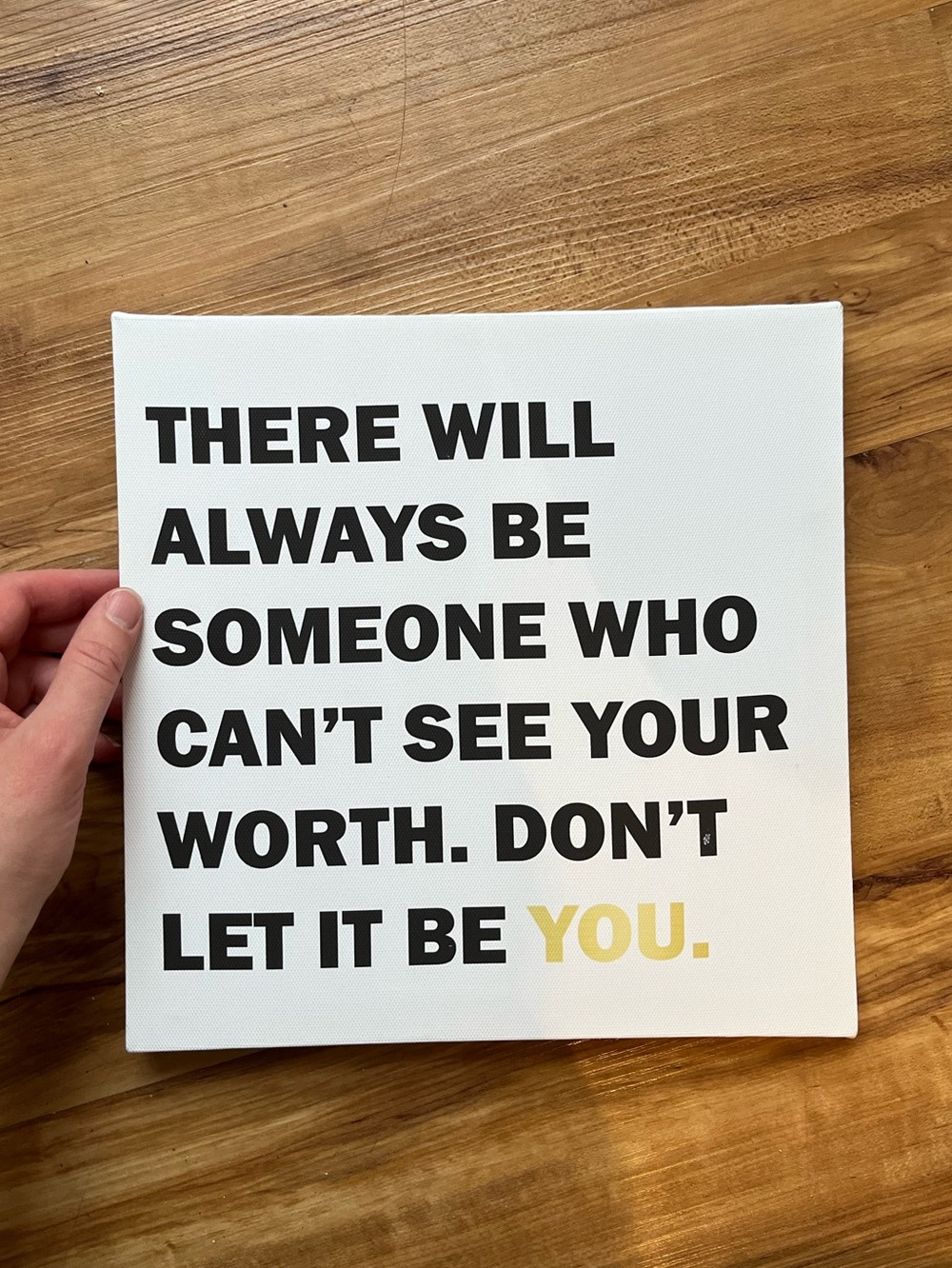 inspirational typographic canvas 🐝